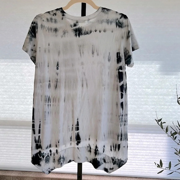 Gypsy 05 Mia Tie Dye Tunic Top Black Grey Small NWT Casual Boho Festival Spring - Picture 5 of 5
